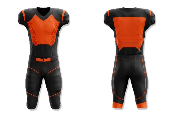 Ghost mannequin photograph of the Angular geometry Number panel custom jersey design, front and back views side by side