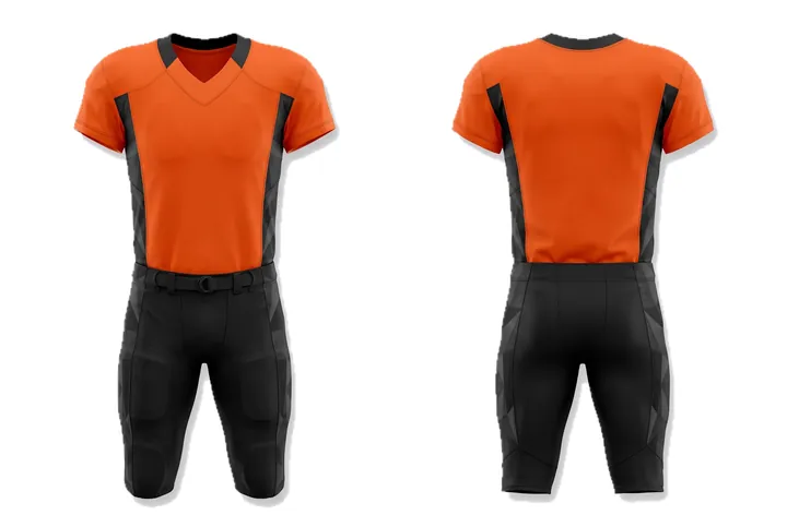Ghost mannequin photograph of the Geometric side panel Tonal custom jersey design, front and back views side by side