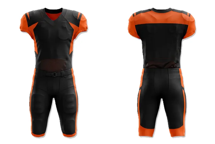 Ghost mannequin photograph of the Number panel Tonal custom jersey design, front and back views side by side