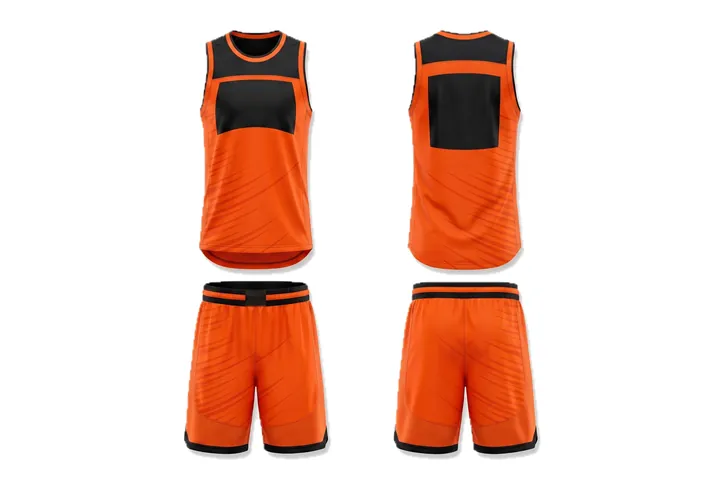 Ghost mannequin photograph of the Speed lines Shoulder yoke custom jersey design, front and back views side by side