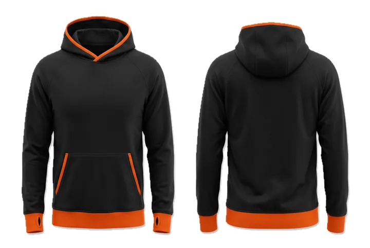 Ghost mannequin photograph of the Solid Tonal custom jersey design, front and back views side by side