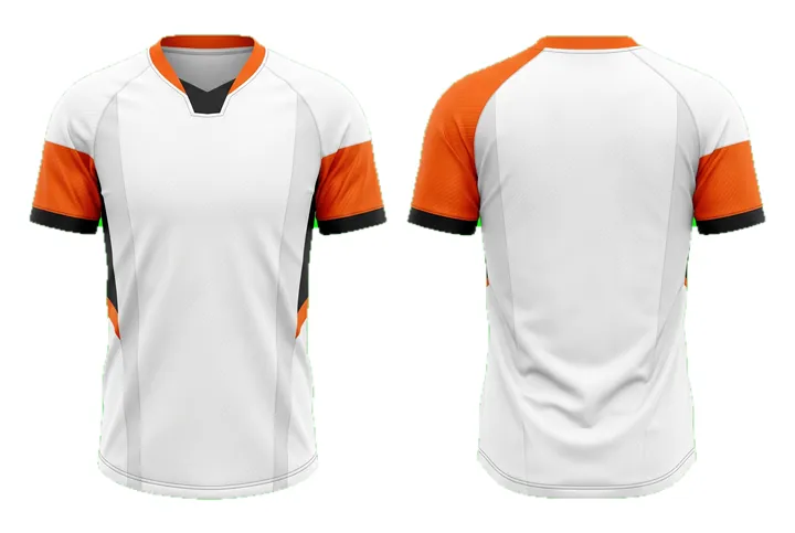 Ghost mannequin photograph of the Carbon weave Tonal panel custom jersey design, front and back views side by side