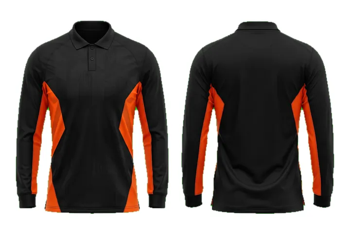Ghost mannequin photograph of the Geometric side panel Tonal custom jersey design, front and back views side by side