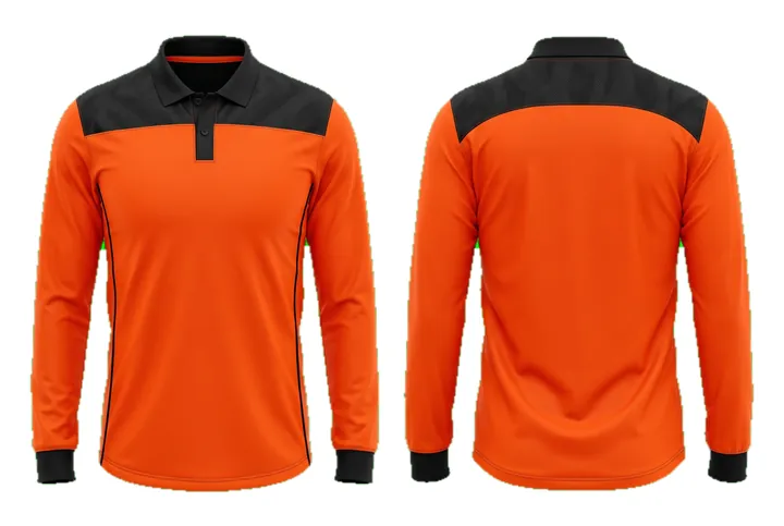 Ghost mannequin photograph of the Shoulder yoke Tonal custom jersey design, front and back views side by side