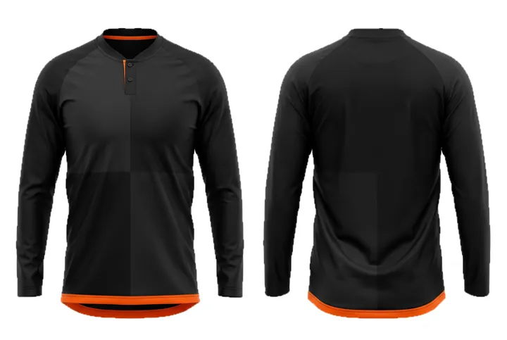 Ghost mannequin photograph of the Tonal panel Tonal custom jersey design, front and back views side by side