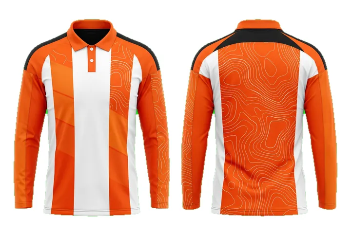 Ghost mannequin photograph of the Topographic Tonal panel custom jersey design, front and back views side by side