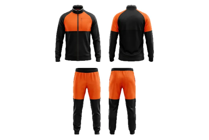 Ghost mannequin photograph of the Carbon weave Horizontal split custom jersey design, front and back views side by side