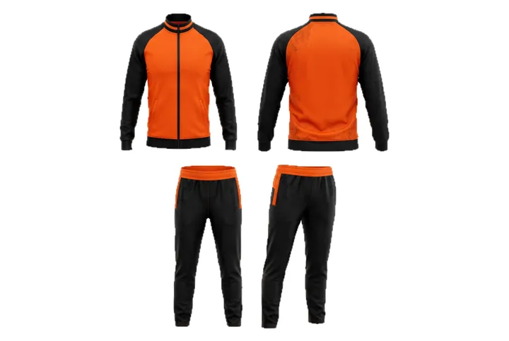 Ghost mannequin photograph of the Grit texture Contrast raglan custom jersey design, front and back views side by side