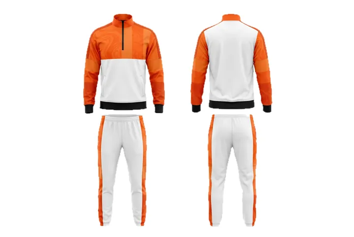 Ghost mannequin photograph of the Marble Tonal panel custom jersey design, front and back views side by side