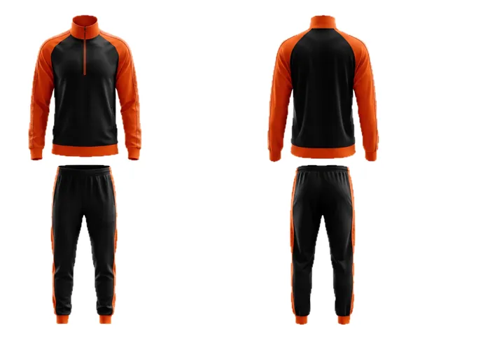 Ghost mannequin photograph of the Single side tape Tonal custom jersey design, front and back views side by side