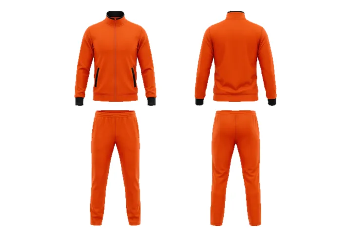 Ghost mannequin photograph of the Solid custom jersey design, front and back views side by side