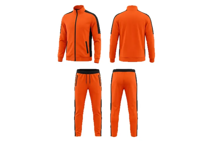 Ghost mannequin photograph of the Tonal panel custom jersey design, front and back views side by side