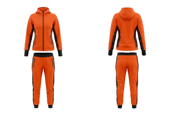 Ghost mannequin photograph of the Topographic Underarm panel custom jersey design, front and back views side by side