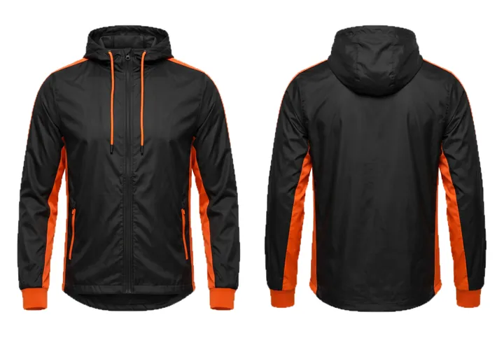 Ghost mannequin photograph of the Carbon weave Underarm panel custom jersey design, front and back views side by side