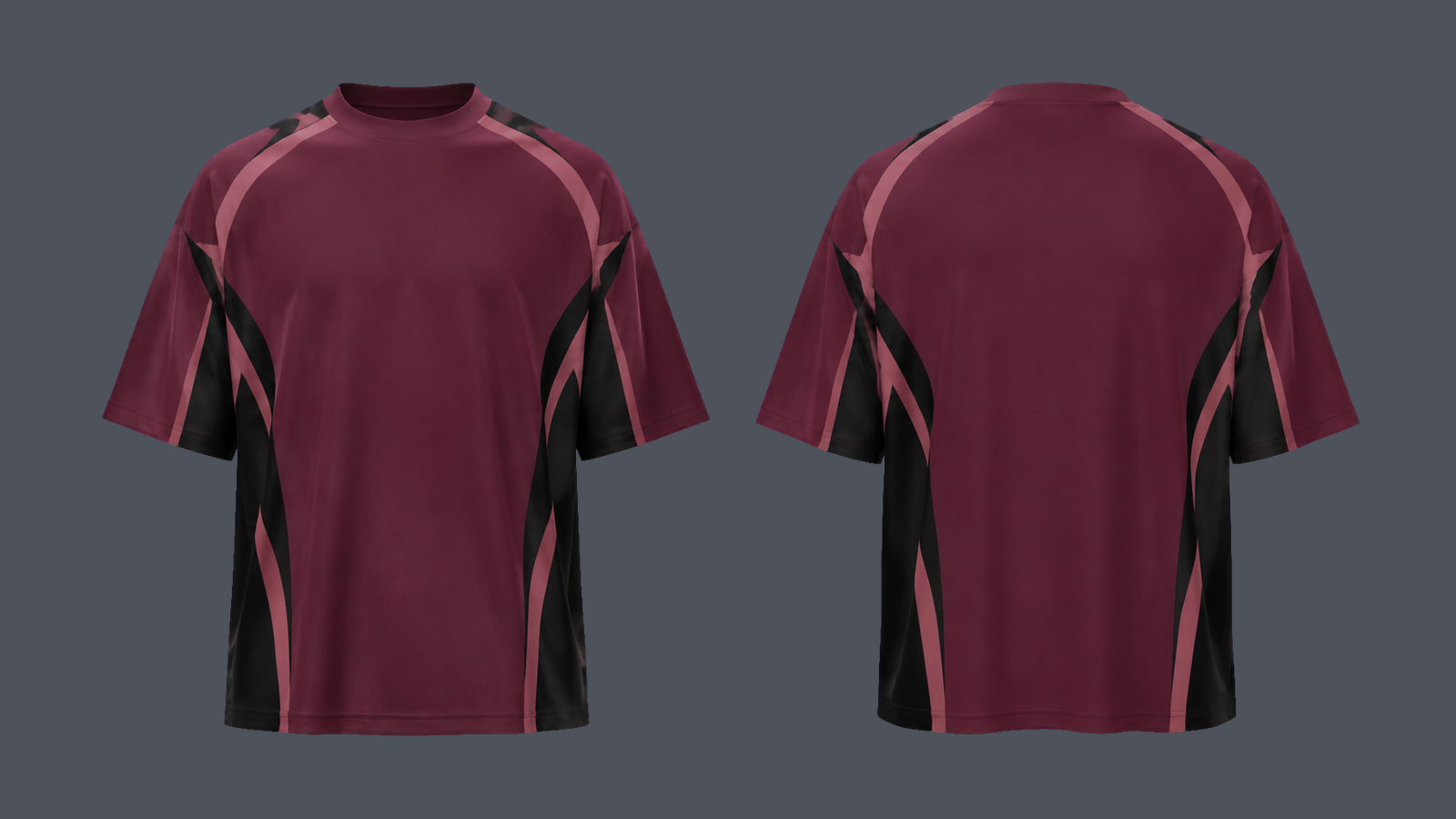 Core Slouch Tee — Burgundy, original colour preview
