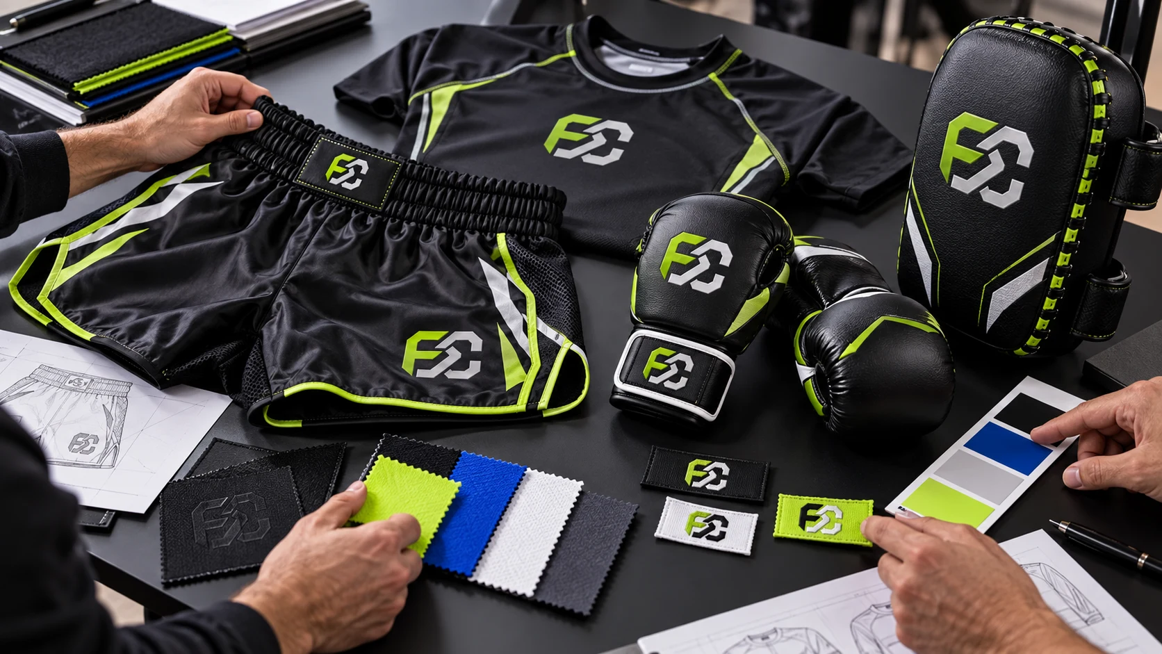 Customization process for Custom MMA Apparel & Training Equipment